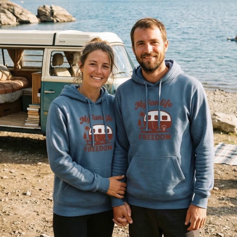 Bluza z kapturem Caravan DustyBlue