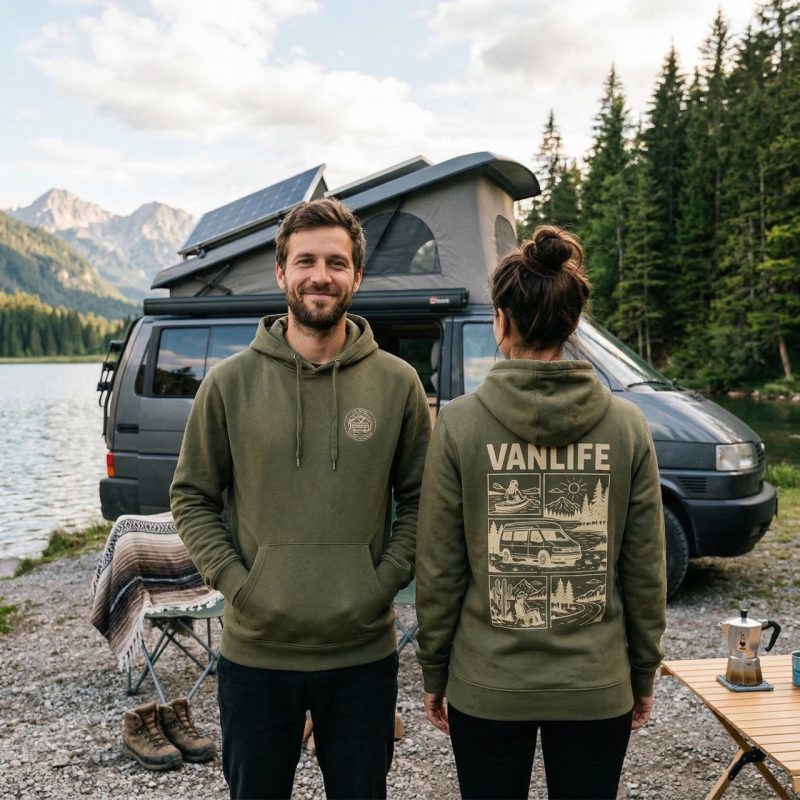 Bluza z kapturem Vanlife Forest