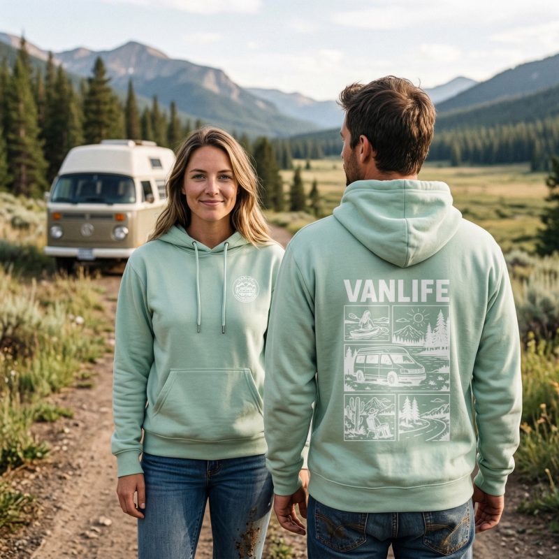 Bluza z kapturem Vanlife Mint