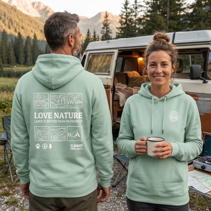 Bluza z kapturem LoveNature Mint