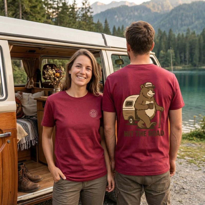 Koszulka Vanlife Bob Burgund