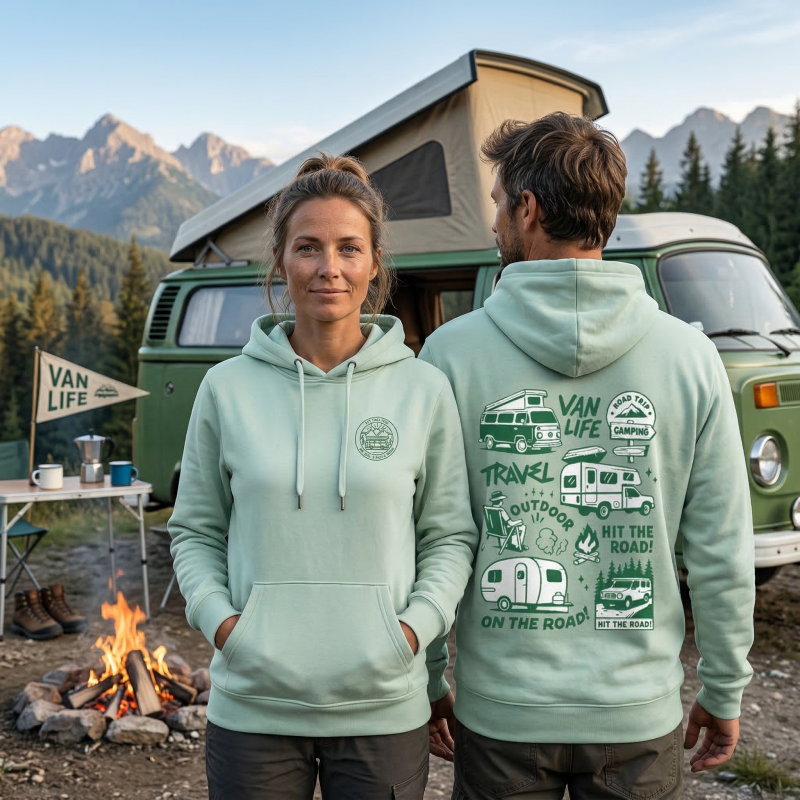 Bluza z kapturem Retro Mint