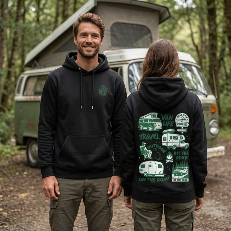 Bluza z kapturem Retro Black