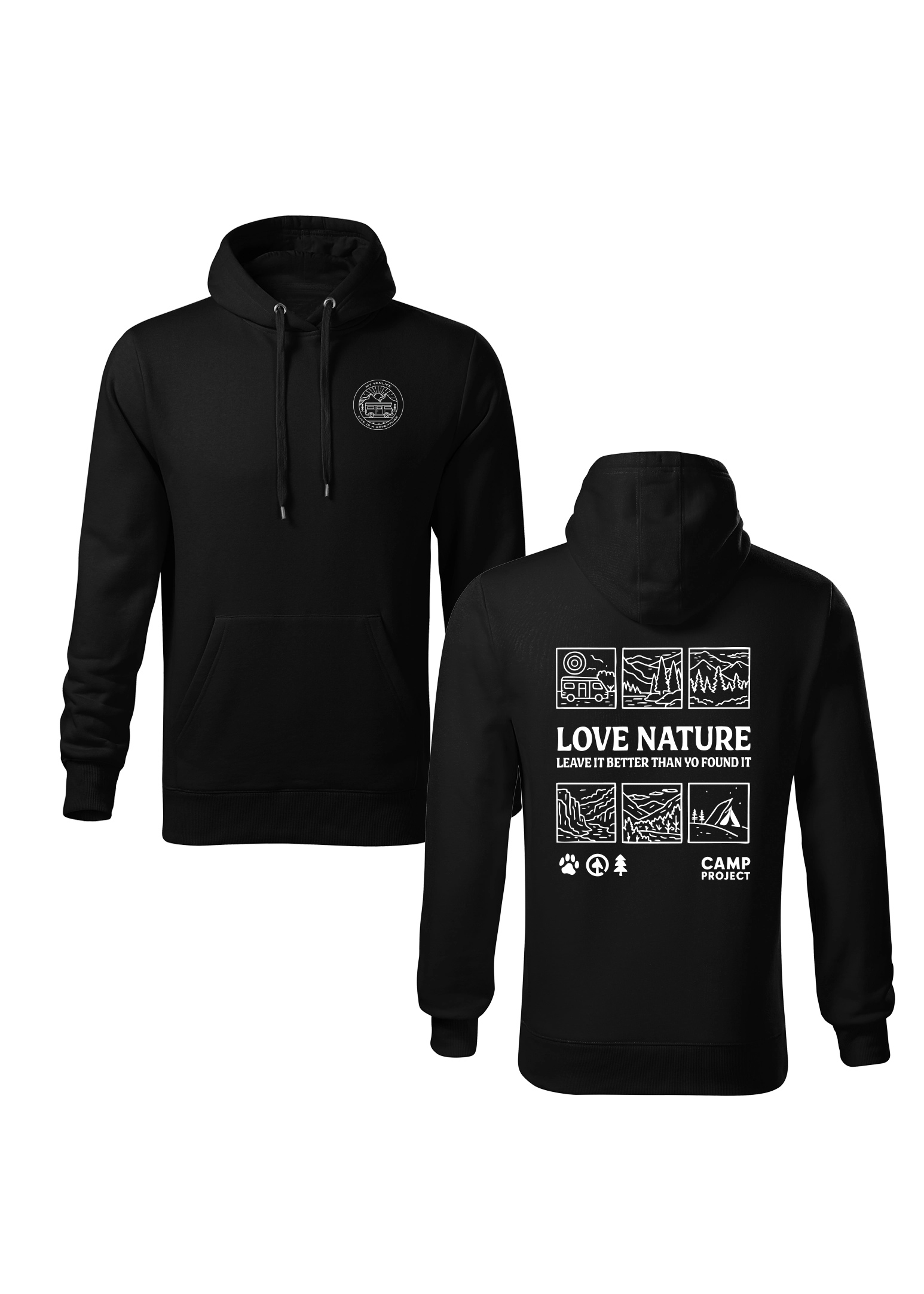 Bluza z kapturem LoveNature Black
