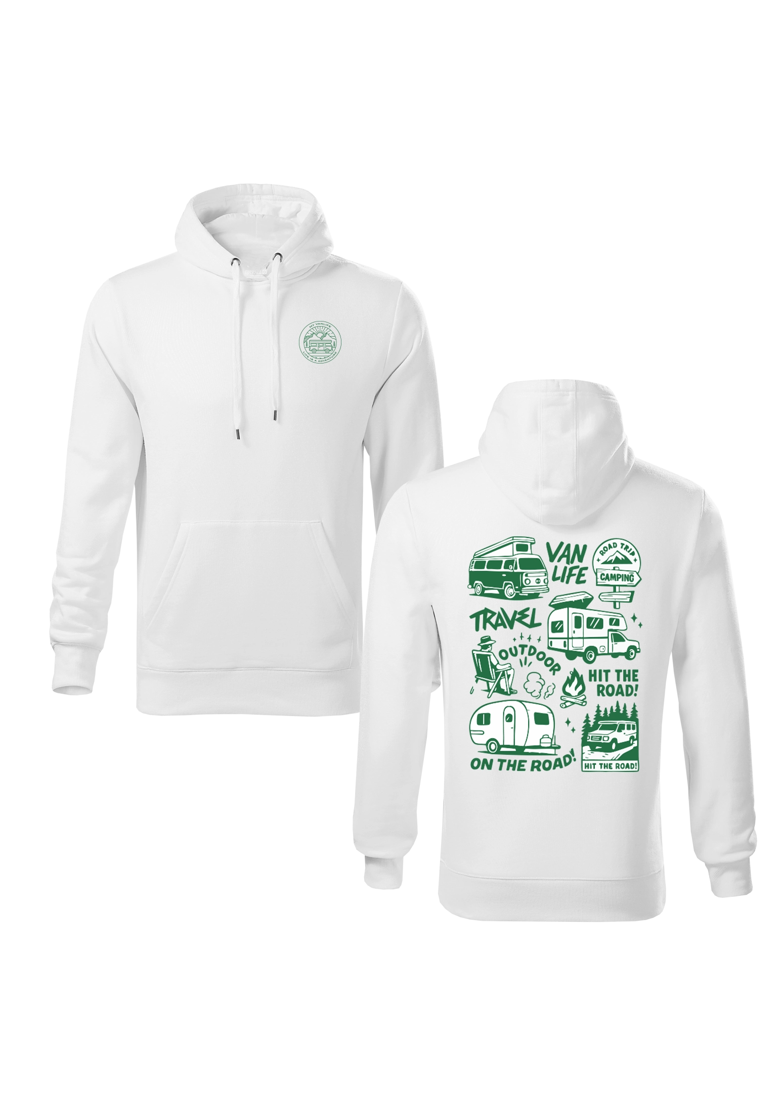 Bluza z kapturem Retro White